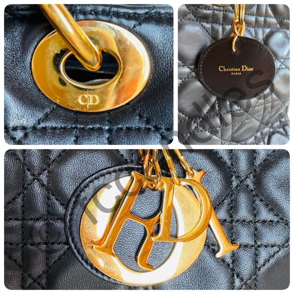 Vintage Large Dior Lady Dior in Lambskin - Picture 11 of 16